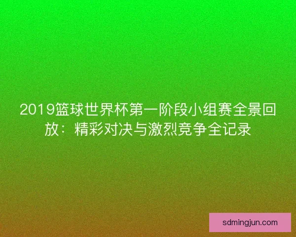 2019篮球世界杯第一阶段小组赛全景回放：精彩对决与激烈竞争全记录