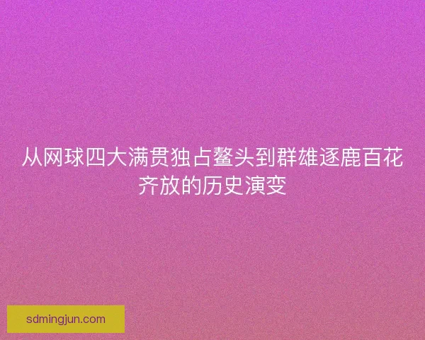 从网球四大满贯独占鳌头到群雄逐鹿百花齐放的历史演变 从网球四大满贯独占鳌头到群雄逐鹿百花齐放的历史演变